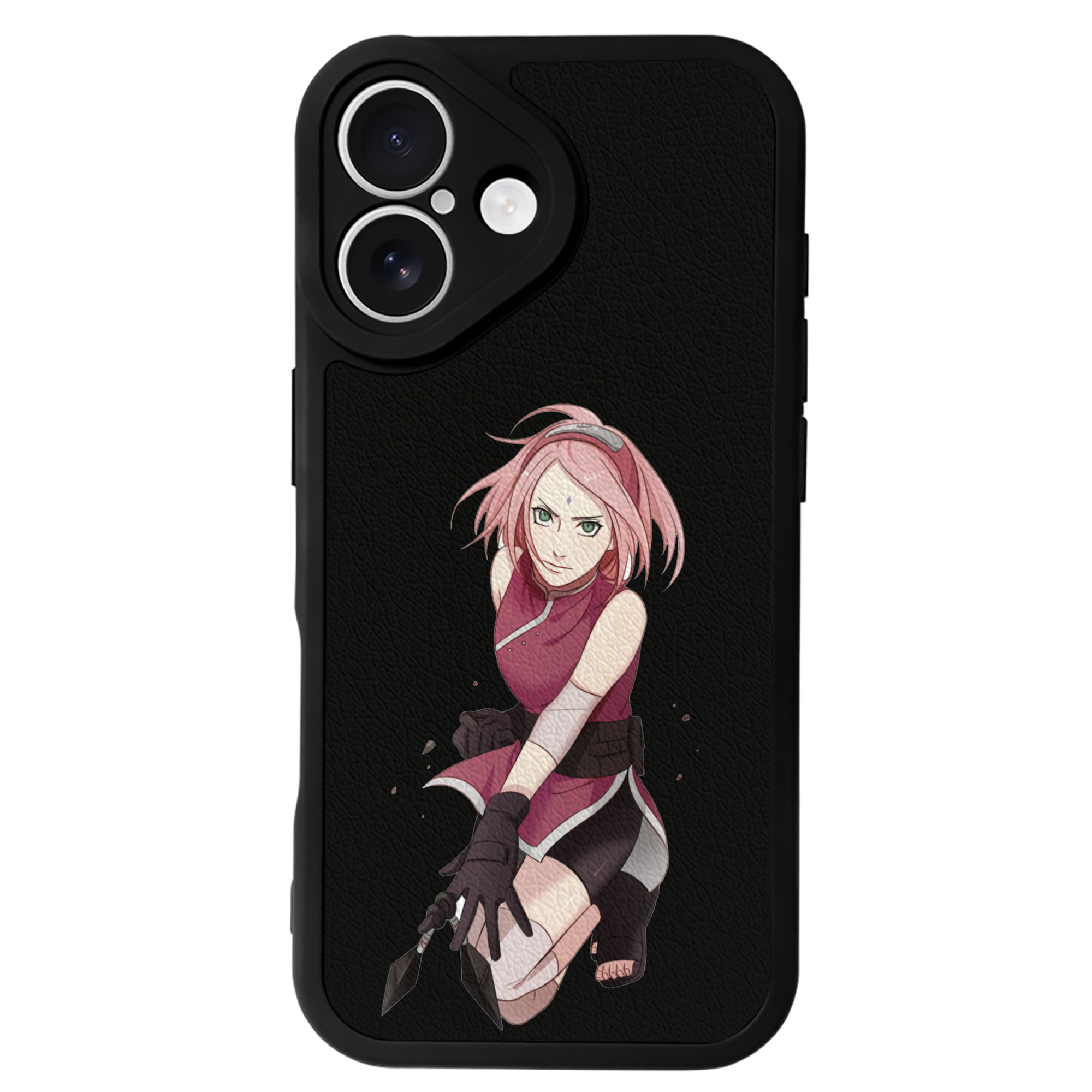 （画像用） NARUTO -ナルト- 春野サクラ Haruno Sakura 【iPhone 16シリーズ対応】シリコンスマホケース（レザー調） 材質：シリコン